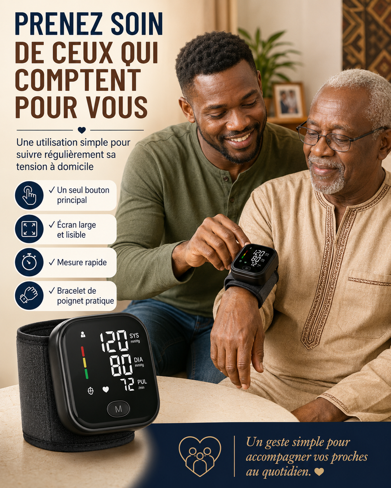 Tensiomètre Intelligent Rechargeable de Poignet